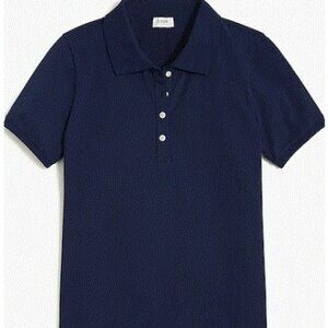 New JCrew Factory Pique Polo Shirt, Dark Blue, size XXS, NWT
